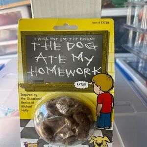 DOG ATE MY HOMEWORK POOP Fake Joke Prank POOP Turd Teacher Gag Gift New